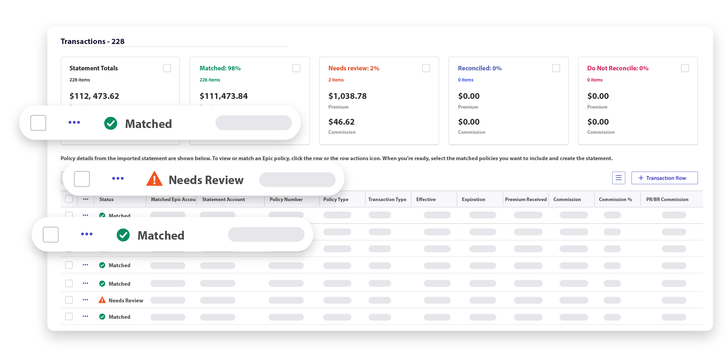 Turn any carrier statement into matched entries in your ledger