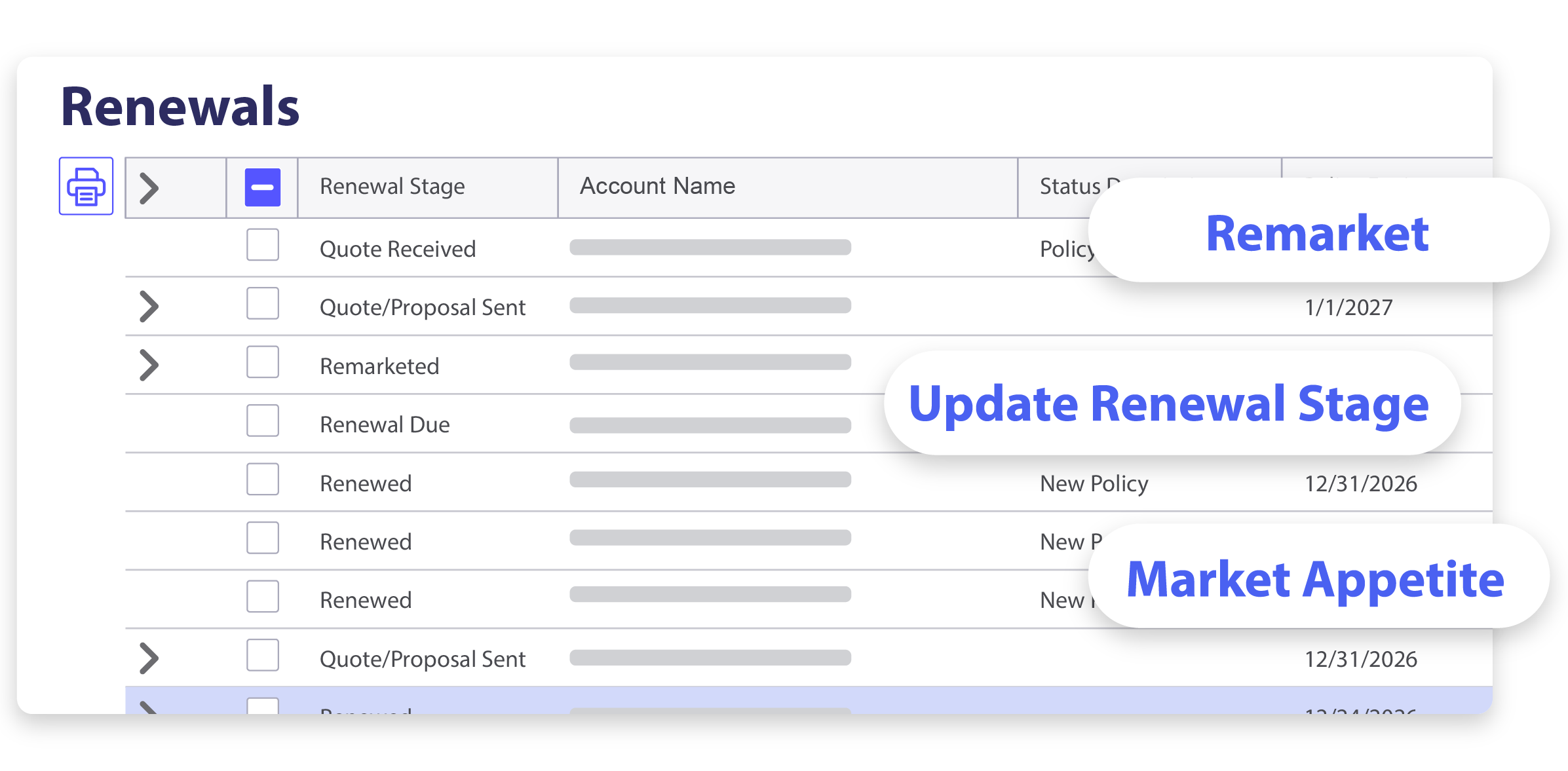 Work every active renewal from a single prioritized list